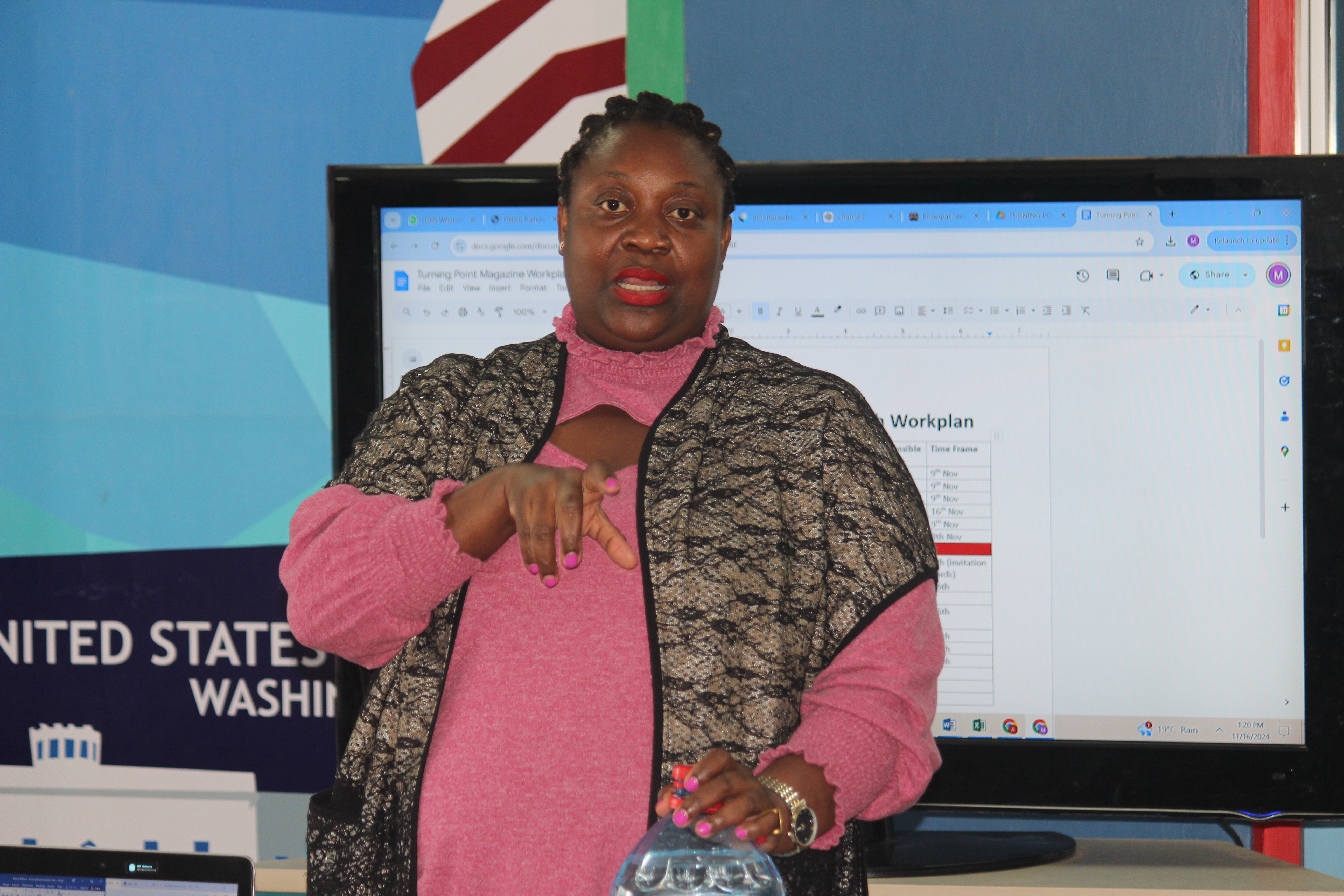 Stella Pamba Leads Dynamic Team Training for Turning Point Magazine